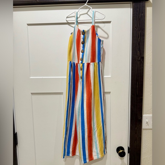 My Michelle Multicolor Striped Jumpsuit Girls size large - Picture 1 of 6